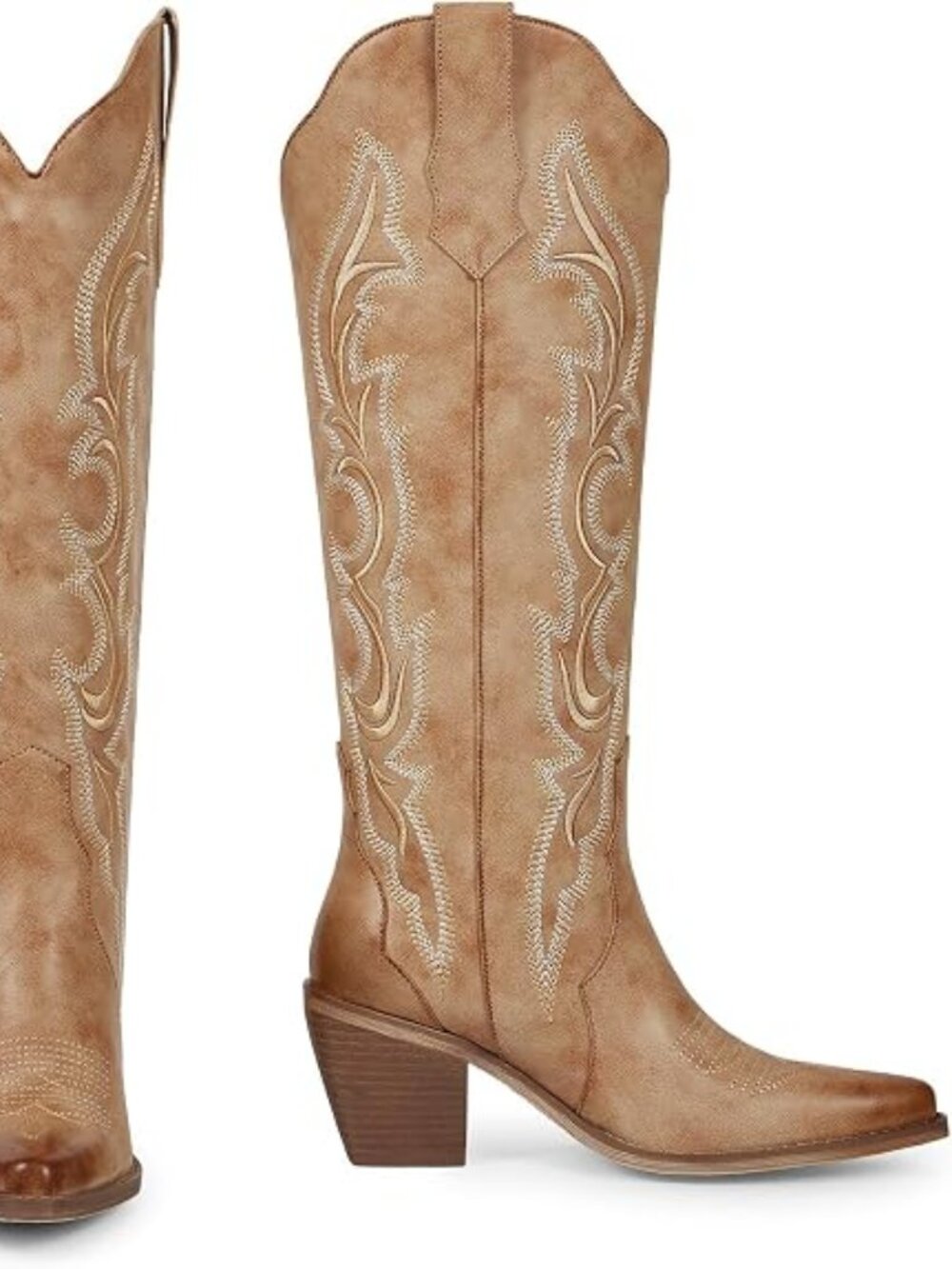 Retro Knee High Cowboy Boots for Women, Comfortable and Stylish
